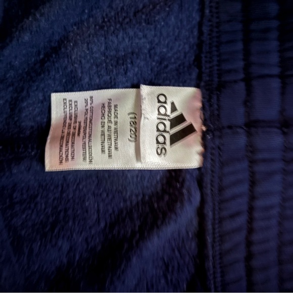 Adidas Black Track Pants with White Stripes - Picture 2 of 2